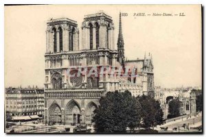 Old Postcard Paris Notre Dame