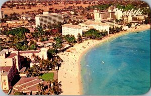 Aerial View Waikiki Beach, HI Vintage Postcard H68