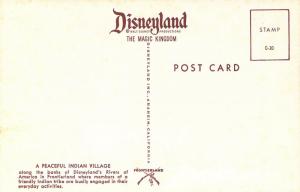 Early Disneyland, C-10, Peaceful Indian Village, Vintage Postcard