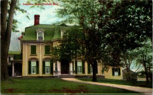 Vintage Postcard MA Berkshire County Pittsfield Longfellow Home ~1910 H22