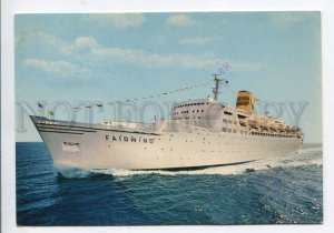 402165 SITMAR CRUISES ship Fairwind RPPC Curacao fish stamp