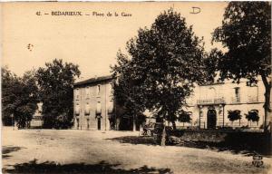 CPA BEDARIEUX - Place de la Gare (518750)