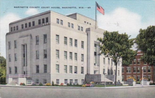 Wisconsin Marinette County Court House 1954