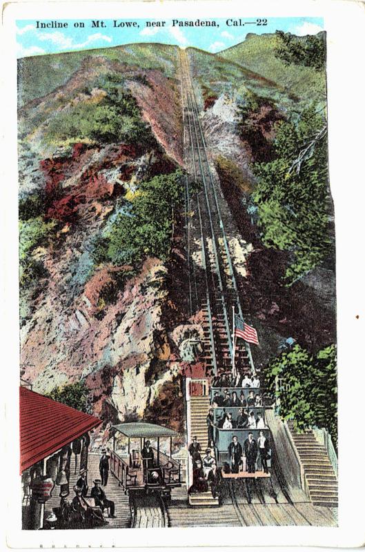 Postcard Incline On Mt Lowe Near Pasadena California