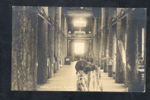 RPPC SEATTLE WASHINGTON INTERIOR OF STATE MUSEUM REAL PHOTO POSTCARD