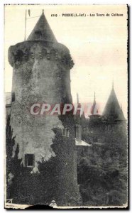 Old Postcard Pornic Les Tours du Chateau