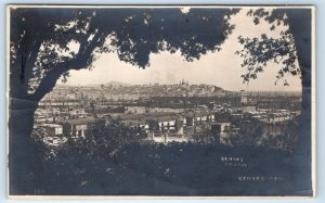 RPPC Panorama Genova Genoa ITALY artist 1922 Postcard