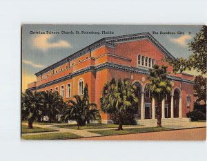Postcard Christian Science Church St. Petersburg Florida USA