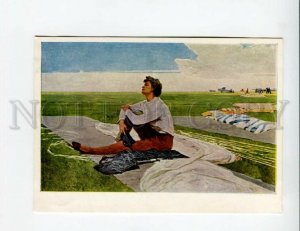 3133306 Seagull by MAZITOV parachute jumper old postcard