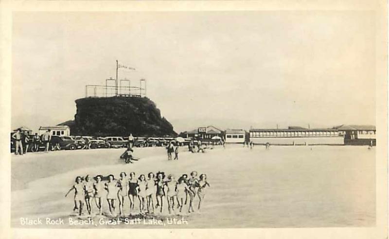 RPPC of Black Rock Beach Great Salt Lake Utah UT