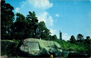 Little Round Top and the Warren Monument Gettysburg PA Postcard PC87