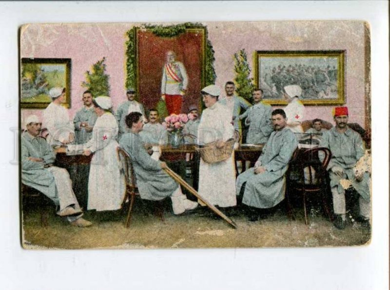 401042 WWI GERMANY RED CROSS Hospital wounded soldiers Vintage