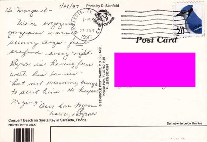 Crescent Beach on Siesta Key - Sarasota, Florida - pm 1997