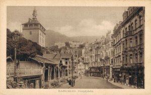 Czech Republic Karlovy Vary Karlsbad Hauptplatz Vintage Postcard 08.12