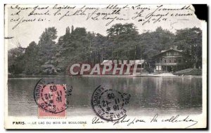 Old Postcard The Paris Lac Du Bois De Boulogne