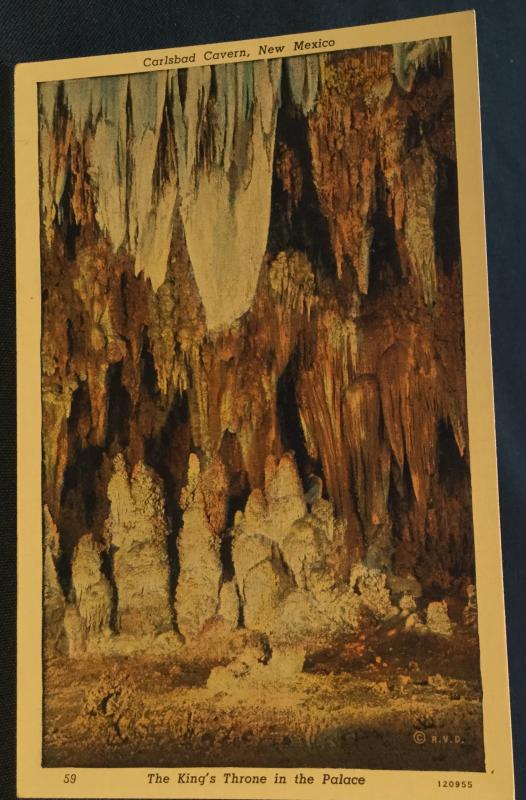 Linen Postcard Unused Carlsbad Caverns NM LB