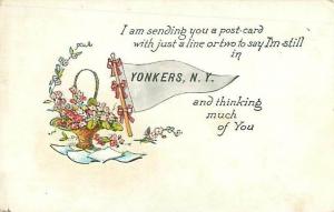 Early 1900s Yonkers, New York NY Pennant Postcard