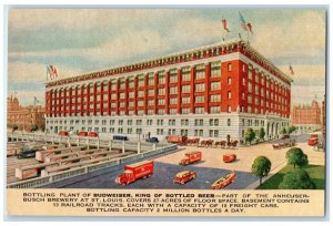 c1940s Bottling Plant Budweiser King Of Bottled Beer St. Louis Missouri Postcard