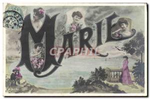 Old Postcard Marie Surname