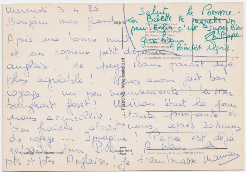 BOURNEMOUTH, multi view, 1985 used Postcard