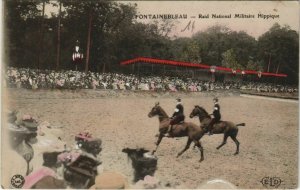 CPA FONTAINEBLEAU Raid National Militaire hippique (924789)