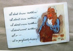 Old Happy Man With White Hair & Beard Vtg Postcard Happy Kromekolor Classic #326