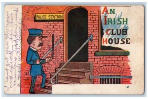 Tulsa Valley Oklahoma OK Postcard Indian Territory An Irish Club House Policeman