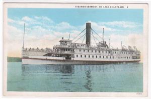 Steamer Vermont Lake Champlain Vermont 1920c postcard