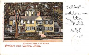 Greetings from Hawthorne's Home or the Wayside - Concord, Massachusetts MA