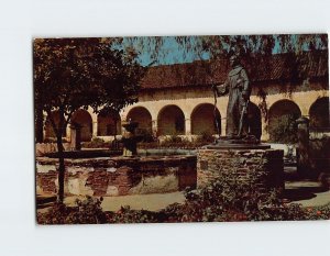 Postcard Mission San Fernando & Father Junipero Serra California USA