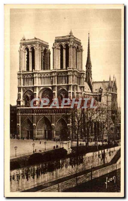 Old Postcard Paris Strolling Notre Dame