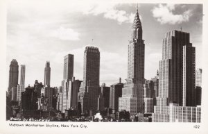 New York City Midtown Manhattan Skyline Real Photo