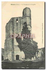 Old Postcard Gisors Eure Le Donjon and the Chapel