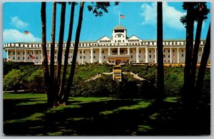 Mackinac Island Michigan 1970s Postcard Grand Hotel Longest Porch In World