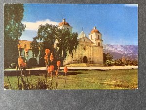 Mission Santa Barbara CA Chrome Postcard H1277085531