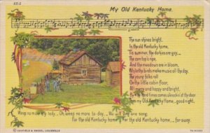 Song Card My Old Kentucky Home Curteich