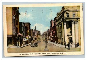 Vintage 1941 Postcard Wellington Street North Sherbrooke Quebec Canada