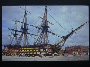 HMS VICTORY Nelson's Flagship c1970's Postcard by Roberts & Wade Ltd