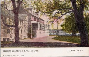 Fredericton NB Officers Quarters Canadian Infantry Unused Postcard H33