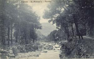 portugal, Azores Acores, SAÕ MIGUEL, FURNAS, River Scene (1910s)