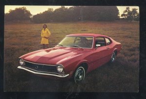 1970 FORD MAVERICK 2 DOOR SEDAN VINTAGE CAR DEALER ADVERTISING POSTCARD