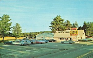 North Conway NH Eddie's Famous Steak House Old Cars Postcard