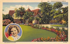 Home of Shirley Temple View Postcard Backing 