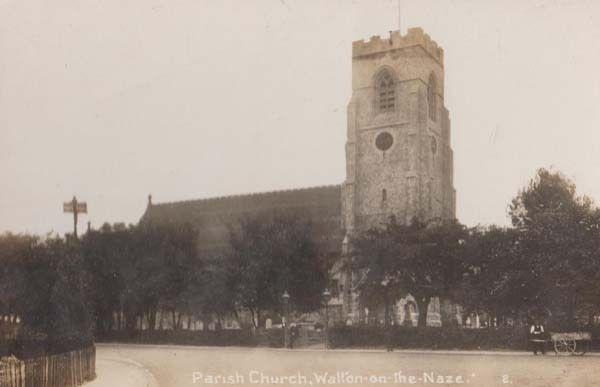 Walton On The Naze Church Real Photo Antique Postcard