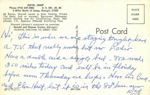 Jesup Georgia 1960s Postcard Motel Jesup Multiview