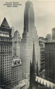 Irwing Trust Company Building photo postcard New York