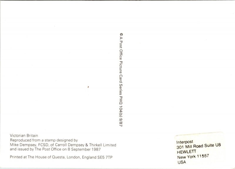 Victorian Britain Dempsey Maximum Postcard British Philatelic 1987