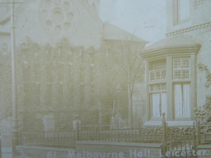 Leicester St. Peters Road GREAT MELBOURNE HALL c1907 RP Postcard