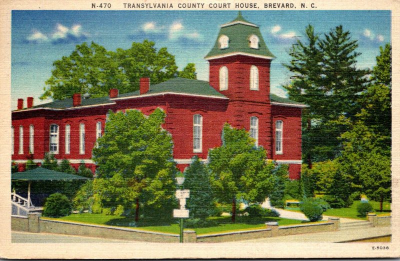 North Carolina Brevard Transylvania County Court House  1960