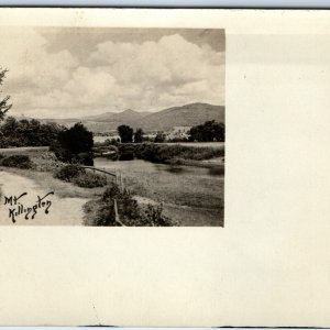 1908 Mt. Killington, VT RPPC Green Mountain Range Real Photo PC Bitters Ad A126